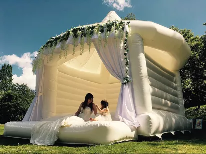 little tikes bouncy castle slide into ball pit