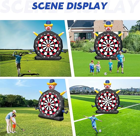 Clown Themed Sport Kick Golf Dartboard Dart Soccar