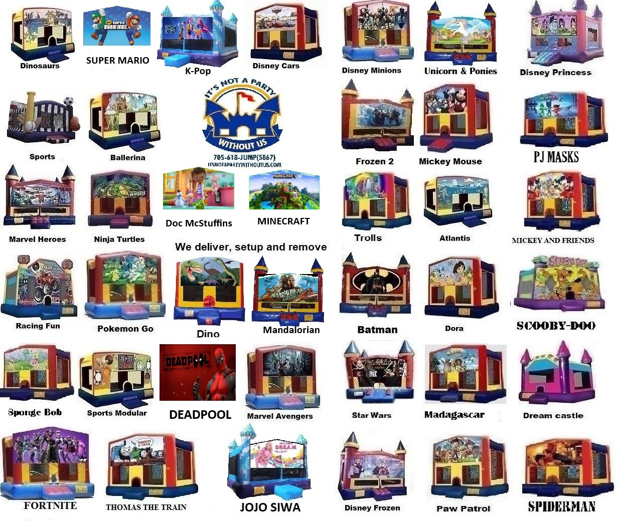 NEW BOUNCERS Sept 2026 Inflatable Castle Rentals